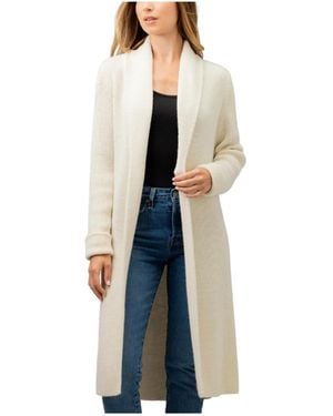 Simply Natural Nina Long Alpaca Coat - Blue