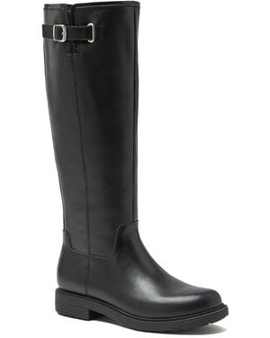 Lands' End Wide Width Knee High Riding Boots - Black