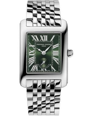 Frederique Constant Carree Stainless Steel Bracelet Watch - White