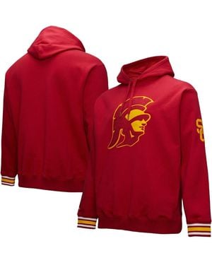 Mitchell & Ness Usc Trojans Chainstitch Fleece Pullover Hoodie - Red