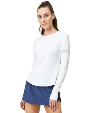 Lija Pacer Long Sleeve Tennis Shirt - White