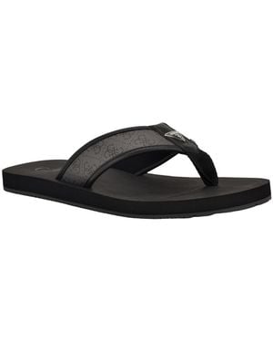 Guess Dingle Casual Flip Flop Thong Sandals - Black