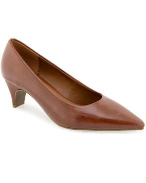 Kenneth Cole Marist Faux Leather Slip-on Pumps - Brown