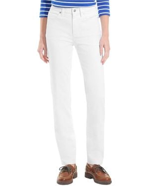Lands' End High Rise Straight Leg Jeans - White