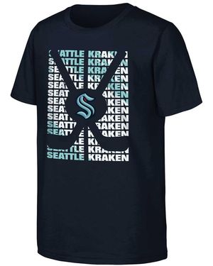 Outerstuff Big Boys And Girls Deep Sea Blue Seattle Kraken Box T-shirt