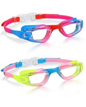 Gnuadz 2pc Swim goggles Kids Anti-fog Uv Protection Comfort Fit - Multicolor