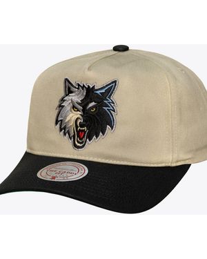 Mitchell & Ness Minnesota Timberwolves Hardwood Classics Retro Roots Snapback Hat - Natural