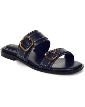 Giani Bernini Scottiee Flat Slide Sandals - Blue
