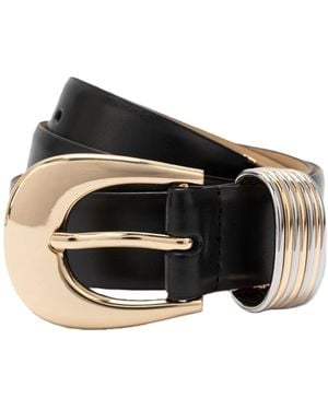 Michael Kors Michael Buckle Fastening Leather Belt - Black