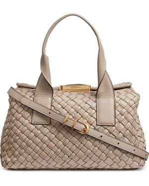 Donna Karan Amagansett Leather Satchel Bag - Brown