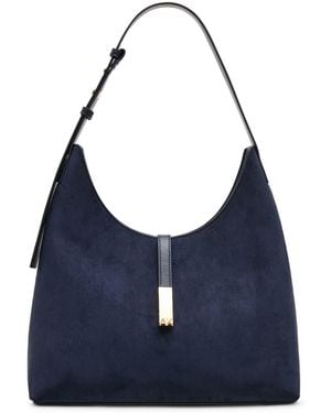 Anne Klein Medium Relaxed Crescent Adjustable Hobo Handbag - Blue