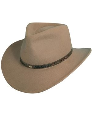 Scala Crush Felt Durango Wool Hat - Natural