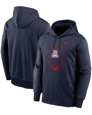 Nike Arizona Wildcats Icon Football Performance Pullover Hoodie - Blue