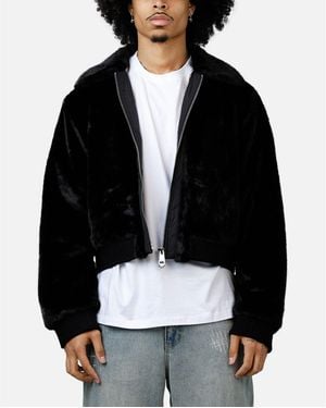 MNML Night Wolf Faux Jacket - Black