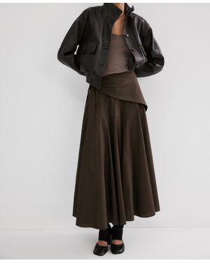 Mango Scarf Detail A-line Skirt - Black