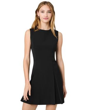French Connection Harry Sleeveless Inverted Pleat Mini Dress - Black