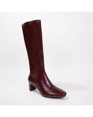 BERNESS Adrienne Minimalist Knee High Boots - Red