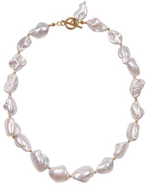 TSEATJEWELRY Liv Necklace Pearl 18k Gold Plated On Stainless Steel - Metallic