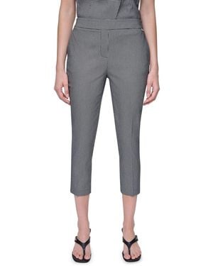 DKNY Petite Houndstooth Millenium Ankle Pants - Gray