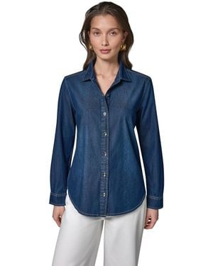 Donna Karan Weekend Luxe Denim Shirt - Blue