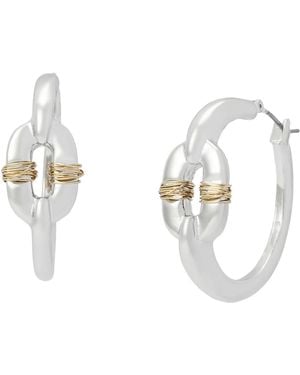 Robert Lee Morris Hoop Earrings - White