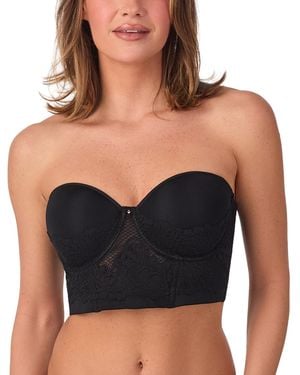 Le Mystere Lace Allure Strapless Lace Bustier - Black