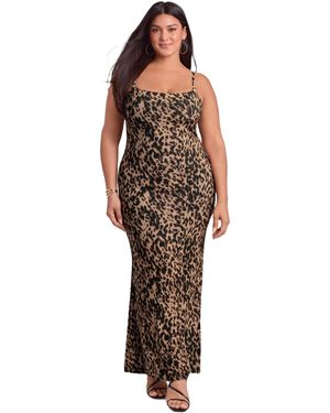 S3 Apparel S3 Sculpting Shapewear Scoop Neck Cami Maxi Dress - Brown