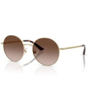 Jimmy Choo Round Metal-frame Sunglasses Jc4028j - Brown
