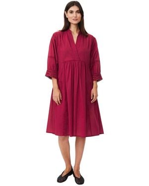Masai Manaleira V-neck Tiered 3/4-sleeve Tunic Dress
