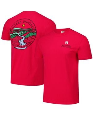Image One And Rutgers Knights Scenic Comfort Colors T-shirt - Red