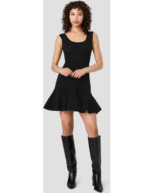 French Connection Cecilia Pointelle Knit Sleeveless Dress - Black