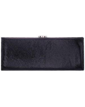 Nina Long Frame Small Clutch Handbag - Blue