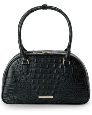 Brahmin Angie Alden Road Leather Medium Satchel Bag - Black