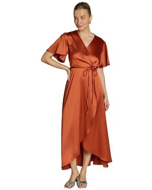 Rewritten Florence Waterfall Dress - Orange