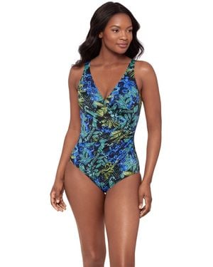 Miraclesuit Oceanus Tummy Control One-piece Swimsuit - Blue