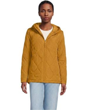 Lands' End Featherfree Onion Quilted Insulated Jacket - Yellow