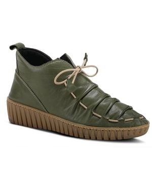 Spring Step Azura Nespea Premium Leather Slip-on Wedge - Green