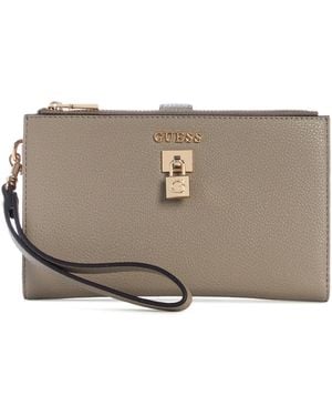 Guess Yesba Double-zip Organizer Wallet - Natural