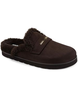 KARL LAGERFELD Illaria Slip-on Flat Clogs - Brown