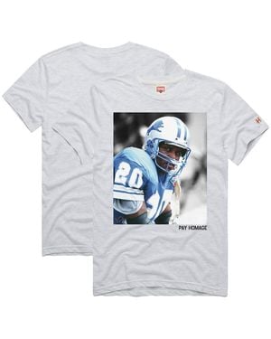 Homage And Barry Sanders Detroit Lions Pay Tri-blend T-shirt - Gray