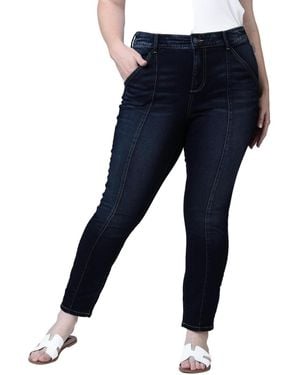 Slink Jeans High-rise Pintuck Ankle Skinny Jeans - Blue