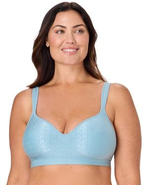 Bali Comfort Revolution Shaping Wireless Smoothing Bra 3463 - Blue
