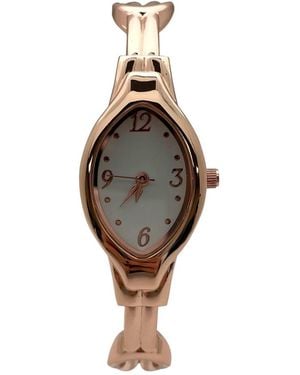 Olivia Pratt Elegant Thin Bangle Watch - Metallic
