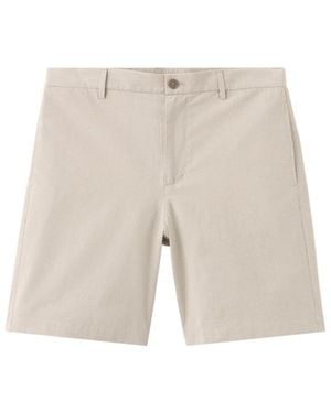 Mango Slim-fit Micro-check Bermuda Shorts - Natural