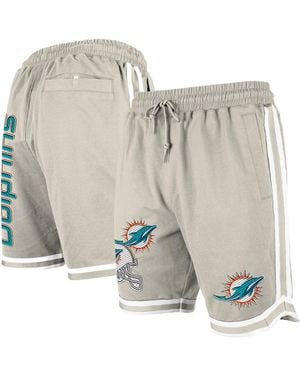 KTZ Miami Dolphins Stone Multi Patch Shorts - Gray