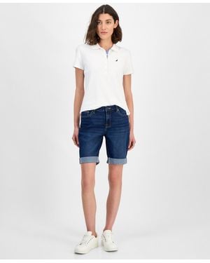 Nautica Jeans 9" Cuffed Denim Shorts - Blue