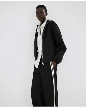 Mango Combined Striped Pants - Black