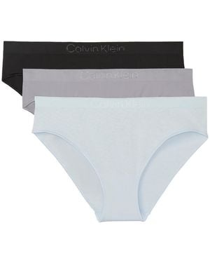 Calvin Klein Bonded Flex 3-pack Bikini - Blue