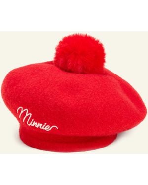 Kate Spade Disney | Macy's Minnie Mouse Pom-pom Beret Hat - Red