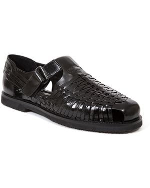 Deer Stags Bamboo-inspired Fisherman Sandal - Black